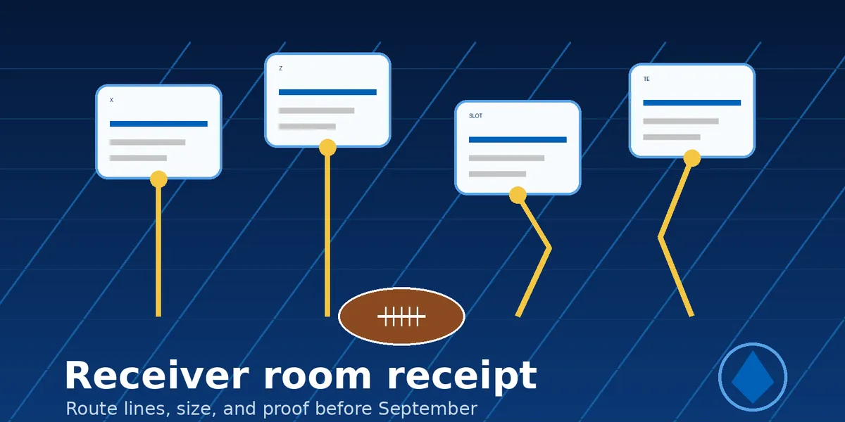 Abstract navy and royal football passing-game depth chart with route lines and receiver cards, created for BYU Sport Nuts.